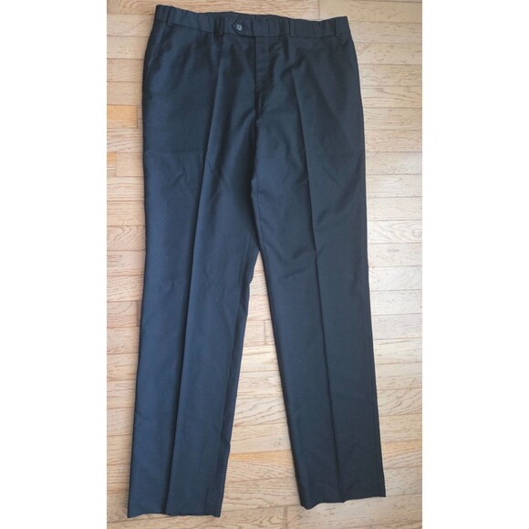 Lauren Ralph Lauren Mens Solid Black Wool Blend Dress Pants Size 38x34 - Picture 2 of 7